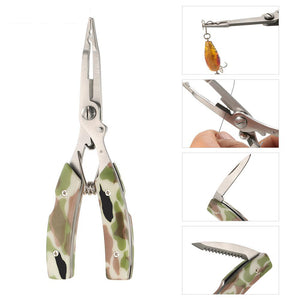 Fishing Lure Pliers Fishing Hook Remover Stainless Steel Multifunctional Foldable Knife