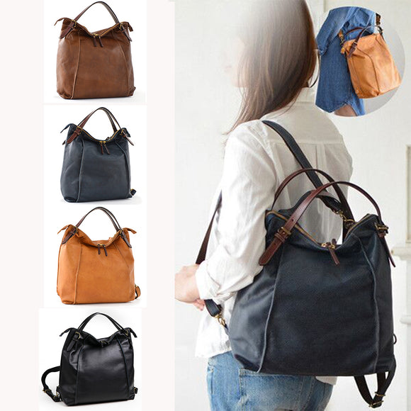 Brenice Women Tote Handbag Vintage Multifuntion Backpack Shoulder Crossbody Bag