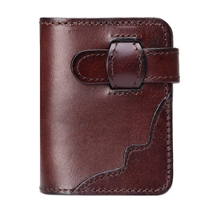 20 Card Slots Genuine Leather Card Holder Cowhide Vintage Casual Wallet