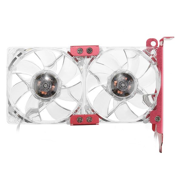 80mm 12V 15dBA PC Cooler LED Graphics Card Cooler Mute Cooling Fan VGA Mate 1400RPM Fan