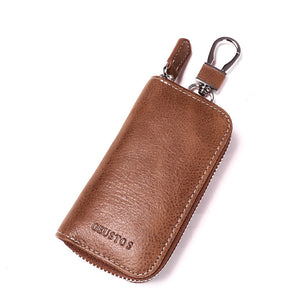 Portable Women and Men Leather Key Bag Car Key Case