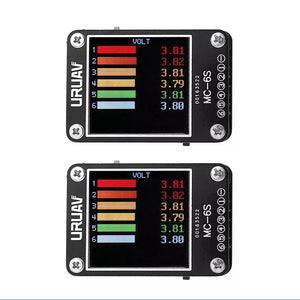 2Pcs URUAV MC-6S 1-6S Lipo Battery Voltage Checker Receiver Signal Tester