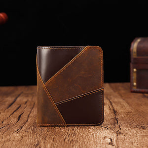 Men Genuine Leather Fashion Thin Vintage Wallet