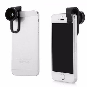 Universal Clip 3 in1 Fisheye Wide Angle Macro Camera Lens for Xiaomi iPhone Huawei