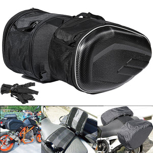 58L Motorcycle Saddlebags Rear Seat Luggage Large Capacity Multi-use Expandable