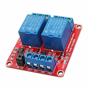 24V 2 Channel Level Trigger Optocoupler Relay Module Power Supply Module For Arduino