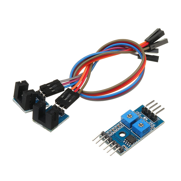 2 Channel Speed Sensor Module Counting Motor Speed Controller Measuring Slot Type Optocoupler Module