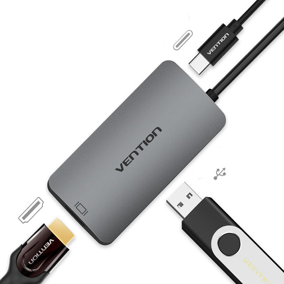 Vention USB C to USB 3.0 HDMI With PD Charging Port Type C 3.1 to USB 3.0 Hub Type-c Adapter