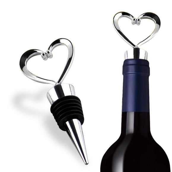 KCASA KC-SP103 Stainless Steel Love Design Heart Shape Wine and Beverage Bottle Stoppers