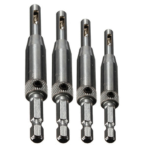 4pcs Self Centering Hinge Wood Drill Bits Set 5/64 7/64 9/64 11/64