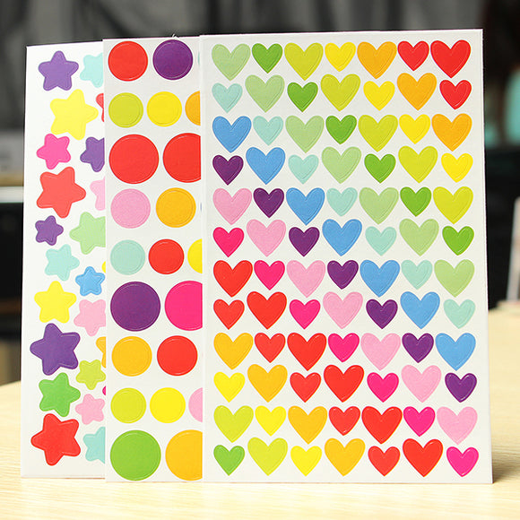 6 Sheet Colorful Rainbow Sticker Diary Planner Journal  Albums Photo