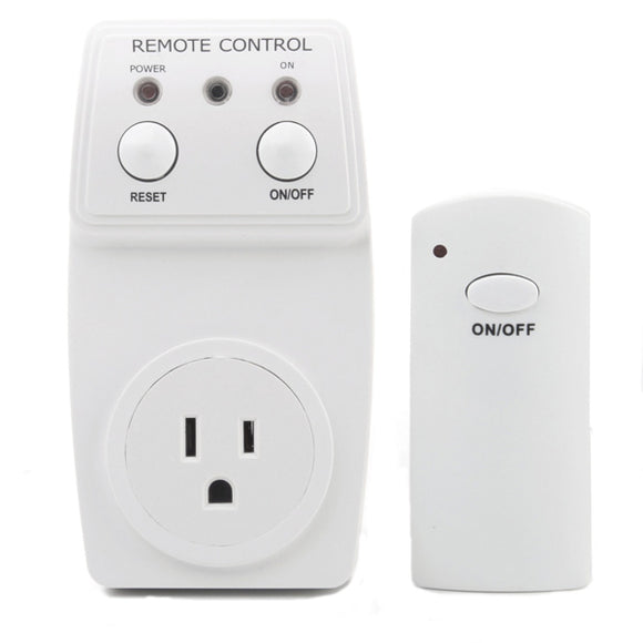 Wireless Remote Control AC Electrical Power Outlet Switch Socket USA Plug White