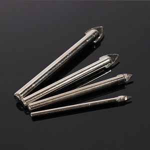 4pcs Mirror Ceramic Tile Glass Drill Bits Set Spear Head 4/6/8/10mm