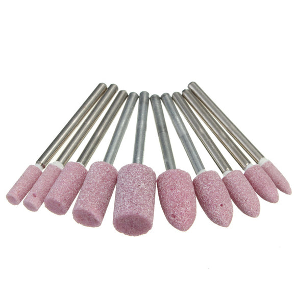 10pcs AbrasivE-mounted Stone Rotary Tool 1/8 Shank For Dremel