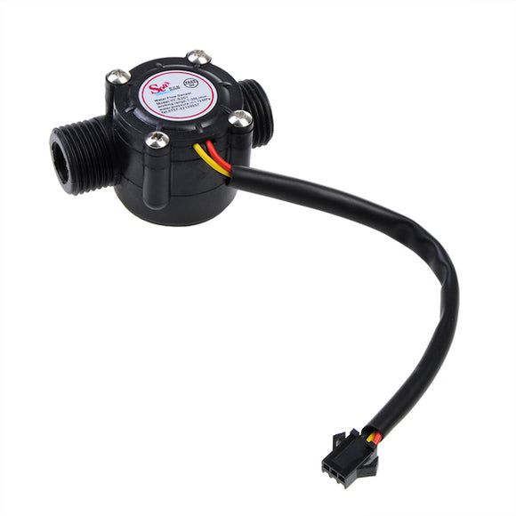 DC 5-18V 1.75Mpa Water Heater Flow Sensor Flow Meter Black