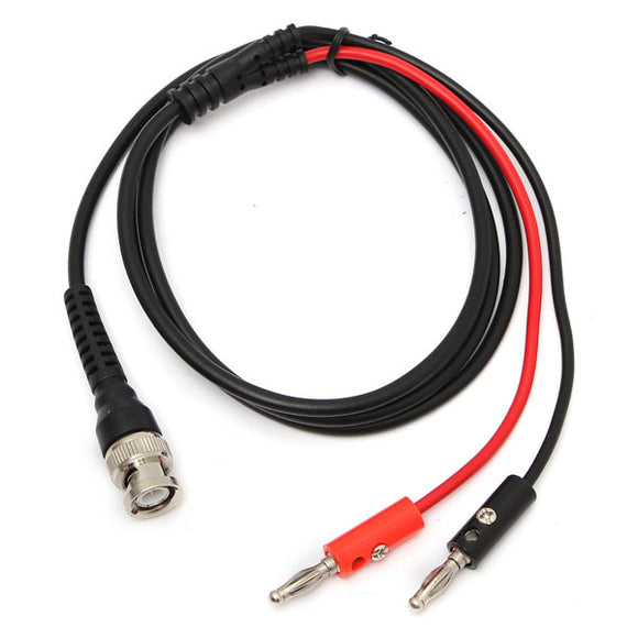 BNC Q9 To 4mm Dual Double Stackable Banana Plug Connector with Test Probe Cable Leads 120CM