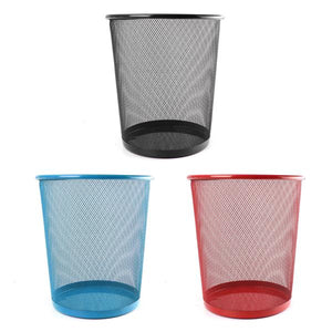 New Colourful Metal Mesh Waste Bin Rubbish Paper Net Basket Home Office Durable