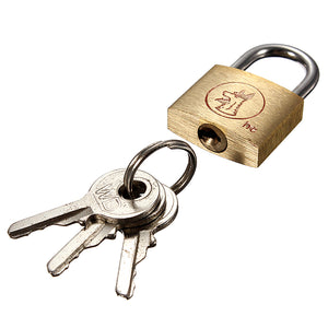 20mm Suitcase Locker Toolbox Brass Padlock Long Shackle keys