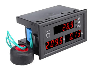 AC 110/220V Digital 80-300V 0-100A Watt Power Meter Voltage Volt Amp Tster Gauge Ammeter Voltmeter