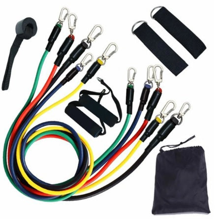 Fitness Rubber Loop Tube Set Yoga Exercise Resistance Bands Gym Pilates