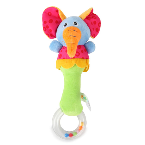 Baby Kids Lovely Soft Animal Cartoon Hand Bell Rattkes Developmental Toys