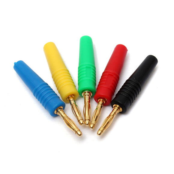 DANIU 5pcs 5 Colors 2mm Copper Banana Plug Jack For Speaker Amplifier Test Probes Connector