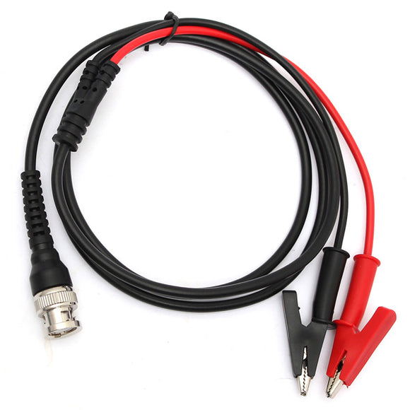 BNC Q9 To Pure Copper Doal Alligator Clip Oscilloscope Test Probe Cable Lead 120CM