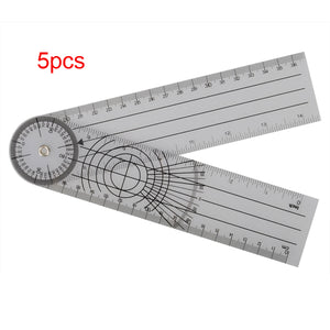 5pcs Multi-Ruler 360 Degree Goniometer Angle Spinal Ruler