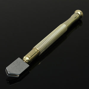 Diamond Anti Slip Metal Handle Steel Blade Glass Cutter Cutting Tool