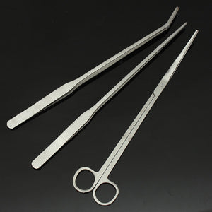 3 in 1 Straight Curve Tweezers Curved Scissors Tools Set