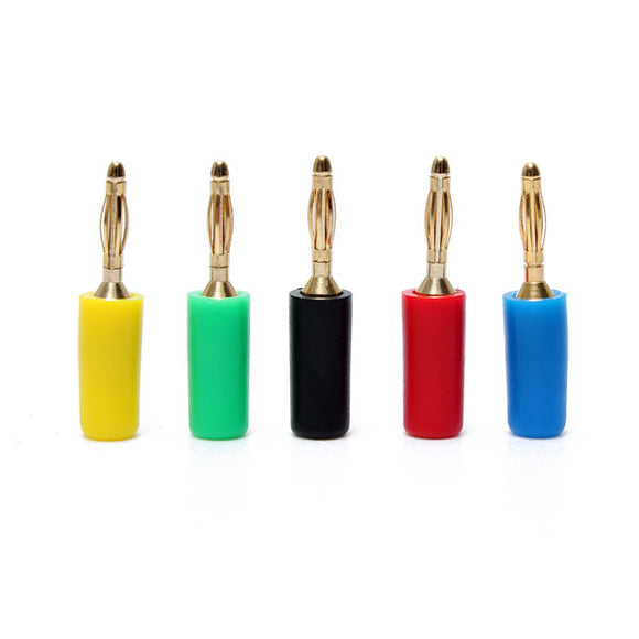 5pcs 5 Colors 2mm Banana Plug Jack For Speaker Amplifier Multimeter Test Probes Connector