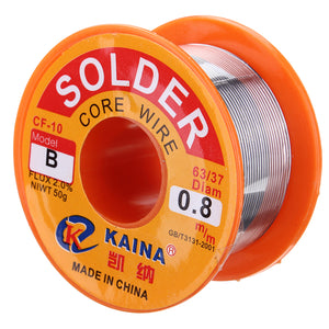 0.8mm 50g Rosin Core Solder Wire 63/37 Tin Lead Flux Soldering Welder Iron Wire Reel