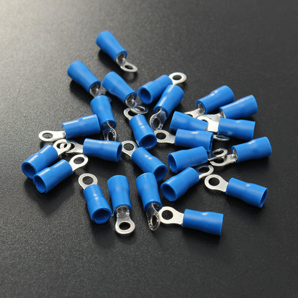 25PCS Blue Rubber PVC Terminals Insulated Ring Connector RC 1.5-2.5mm