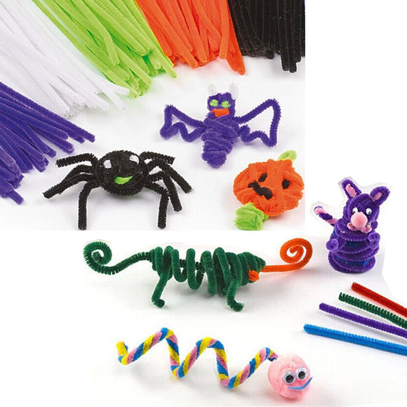 Kids Early Educational DIY Multicolor Iron Wool Plush Wire Flexible Flocking Pipe Flocking Hair Toy