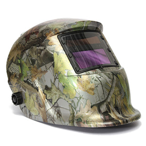 Adjustable Auto Darkening Solar Welding Helmet Mask Forest Camo