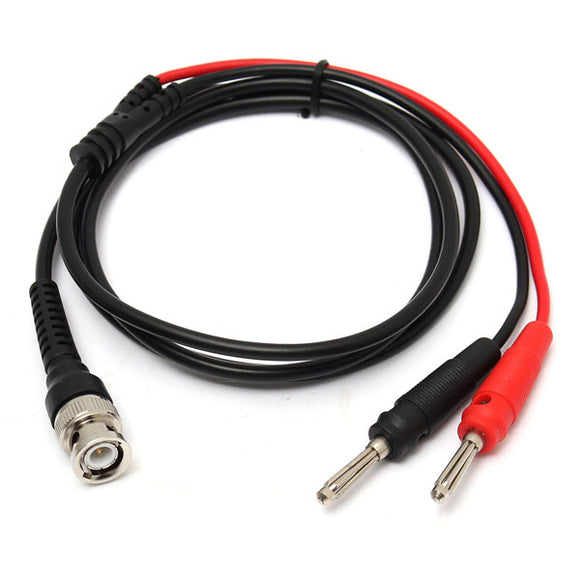 Pure Copper BNC Q9 To Dual 4mm Stackable Banana Plug With Test Leads Probe Cable 120CM