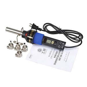 8018LCD 110V US Plug 450 Degree LCD Adjustable Electronic Heat Hot Air Gun IC SMD BGA Desoldering Station with