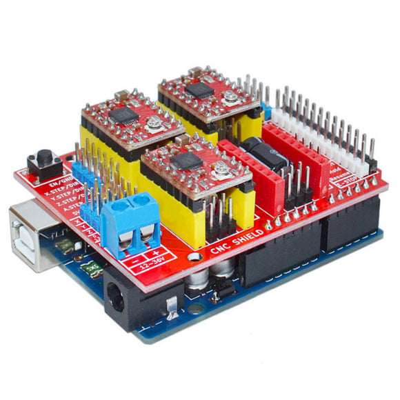 Geekcreit UNO R3 With 4pcs A4988 Driver With CNC Shield V3 Expansion Board For Arduino 3D Printer