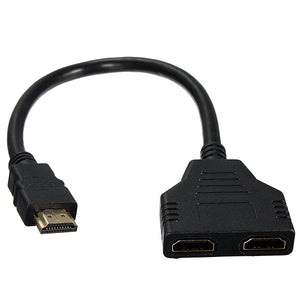 HD Male to 2 HD Female 1 in 2 out Splitter Adapter Connector Cable