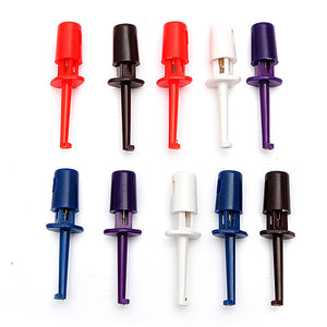 10pcs Single Hooks Testing Probe Connecting Cable Wire IC Clips 4CM