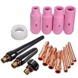 16pcs TIG Accessories KIT TIG Welding Torch WP SR 17 18 26 Series