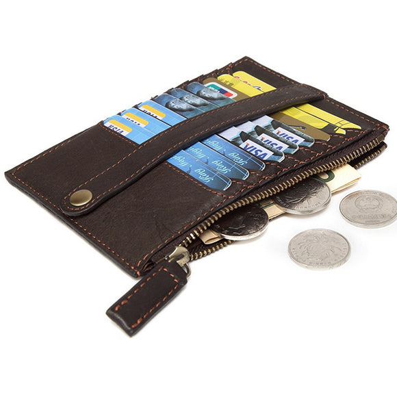 RFID Antimagnetic Genuine Leather Card Holder Wallet For Men
