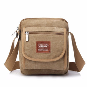 Retro Men Canvas Casual Crossbody Bag Outdoor Shoulder Bag