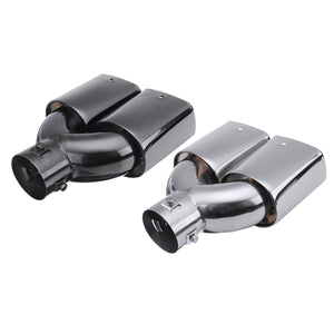 63mm 2.5 Stainless Steel Inlet Tail Rear Pipe Tip Muffler Exhaust Silencer Cover"