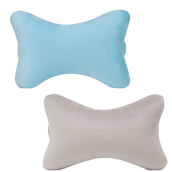 Car Head Rest Bone Shape Car Memory Pillow Cover Head Rest Cushion Blue Gray 28198 cm