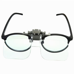 HD Lens Precise Clip On Clear Folding Magnifying Glasses Hands Free Reading Eyeglasseess