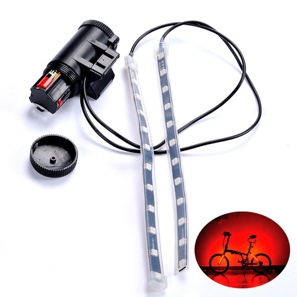 BIKIGHT MTB Bicycle Fork Light Strip Light Bar 12 LED 8 Modes Waterproof Wheel Lamp