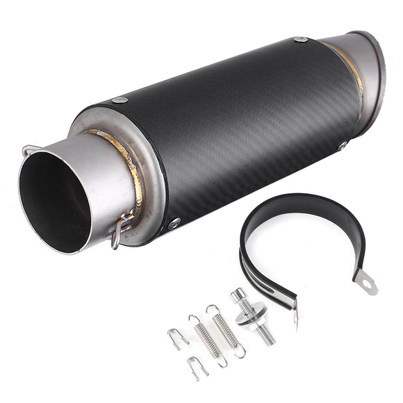 61mm Carbon Style Universal Motorcycle ATV Exhaust Muffler Pipe