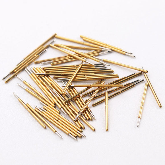 P50-B Nickel Plated Test Probe Length 16.35mm Electronic Spring Detection Needle 100 Pcs / Package Pogo Pin For Home Test Tools