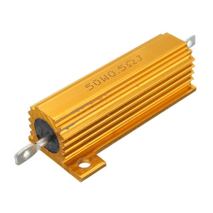 50W 0.5R 1R 2R 2.2R 4R 6R 8R 10R 20R Ohm Aluminum Shell Power Case Wirewound Resistor